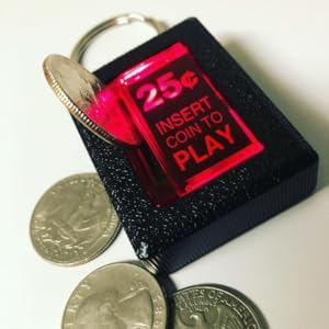 New Wave Toys RepliCade Insert Coin Keychain, Retro Accurate Replica Arcade Light Up LED Button