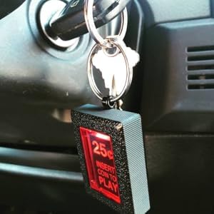 New Wave Toys RepliCade Insert Coin Keychain, Retro Accurate Replica Arcade Light Up LED Button
