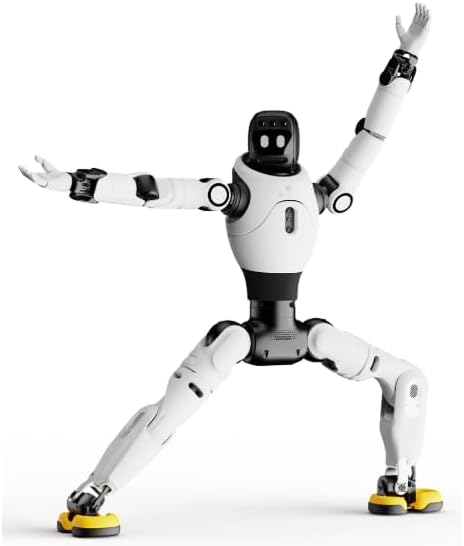 AGIBOT X2 Smart AI Robot Assistant, Intelligent Home Companion with Voice Interaction, Motion Control, HD Camera, Smart Navigation, Rechargeable Educational Robot for Home & Office