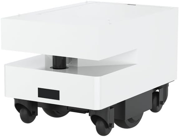 Generic 60kg Load Capacity Navigation Robot Base, Lidar AGV Base, Robot Development Platform, Logistics Robot, Material Handling Robot, White/Black, Size 539*359*367mm