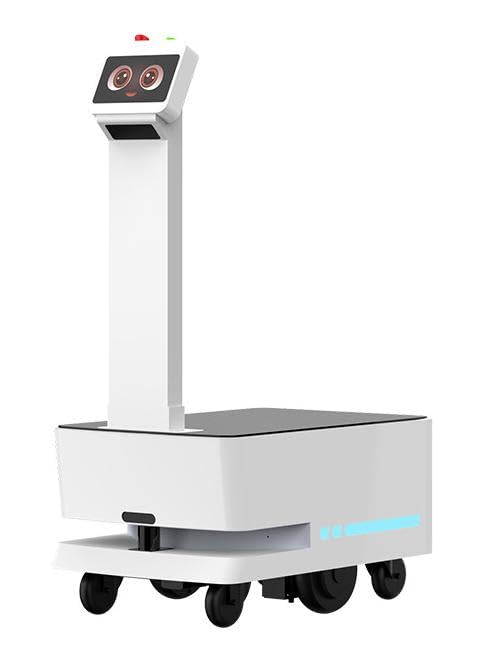 Autonomous Obstacle Avoidance Robot, Trackless Robot, Self-Driving Robot, Factory Transport Robot, Intelligent Delivery Robot, with LCD Display, Small Loading & Unloading Scale