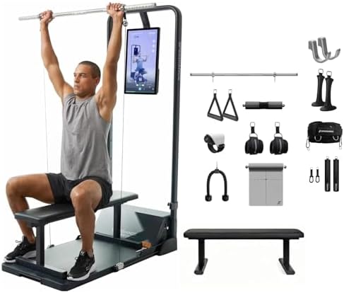 Speediance Gym Monster, Works & Adjustable Barbell Hooks & Skiing Handles 2 & Weight Lifting Belt & Extender Belt Attachment Bundle