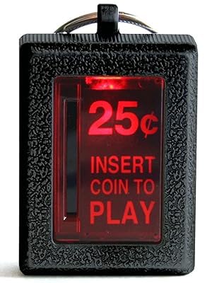 New Wave Toys RepliCade Insert Coin Keychain, Retro Accurate Replica Arcade Light Up LED Button