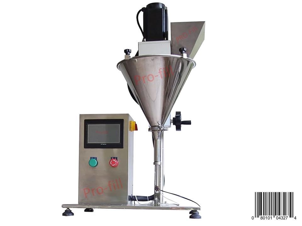 Semi-Auto Auger Filler Table Top, Powder Filling Machine 50-300g Capacity for Coffee Powder, Seasoning Powder & More