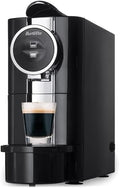 Koolatron Barsetto One-Touch Automatic Espresso Coffee Machine, Black and Stainless Steel with Removeable Drip Tray and Used Pod Storage Compartment are Dishwasher Safe for Effortless Cleanup