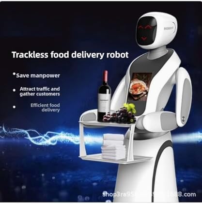 Food Delivery Robot - Fully Automatic Humanoid Waiter for Restaurants and Hotels - Intelligent Serving Machine for Efficient Food Delivery