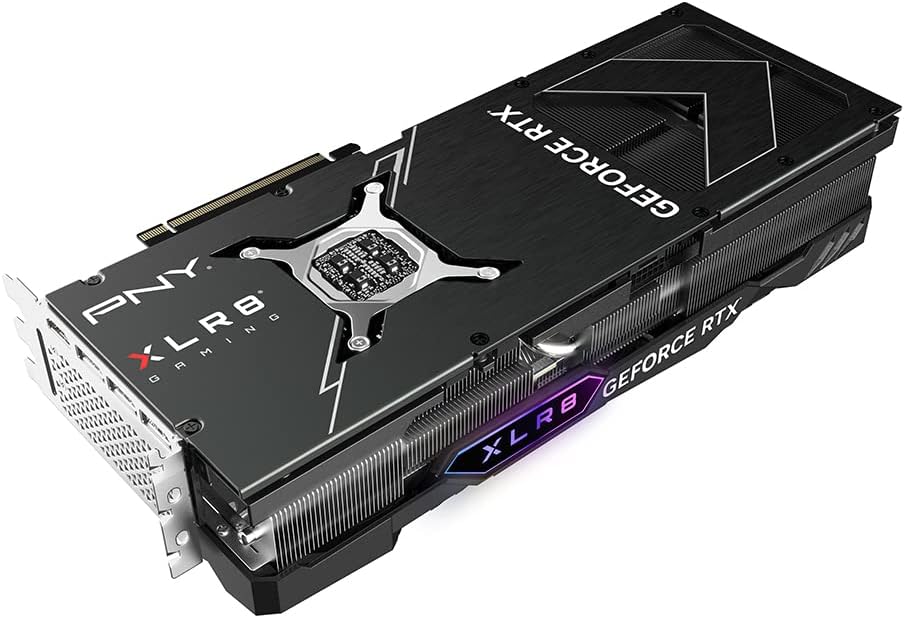 PNY GeForce RTX4070Ti 12GB Verto LED 3-Fan VCG4070T12TFXPB1 Graphics Board VD8376 (Black/White with RTX4090, XLR8)