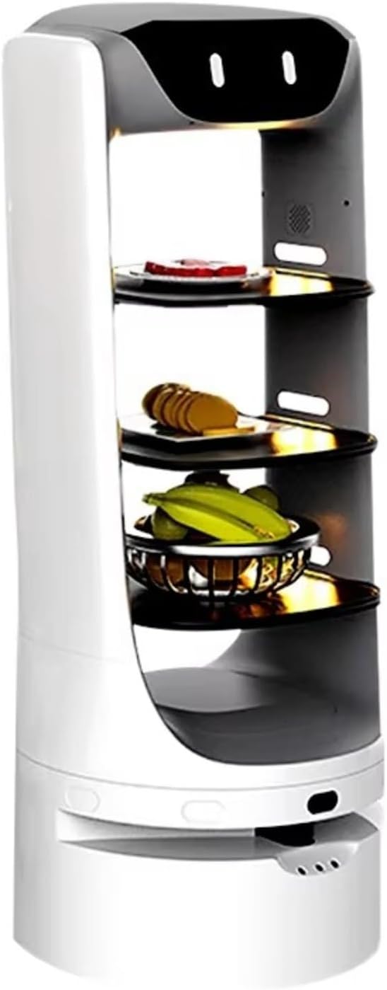 Food Delivery Robot for Restaurants & Hotels – Smart Waiter Robot, Autonomous Indoor Navigation, Large Tray Capacity, Self-Charging, Automatic Obstacle Avoidance, Multi-Coordination