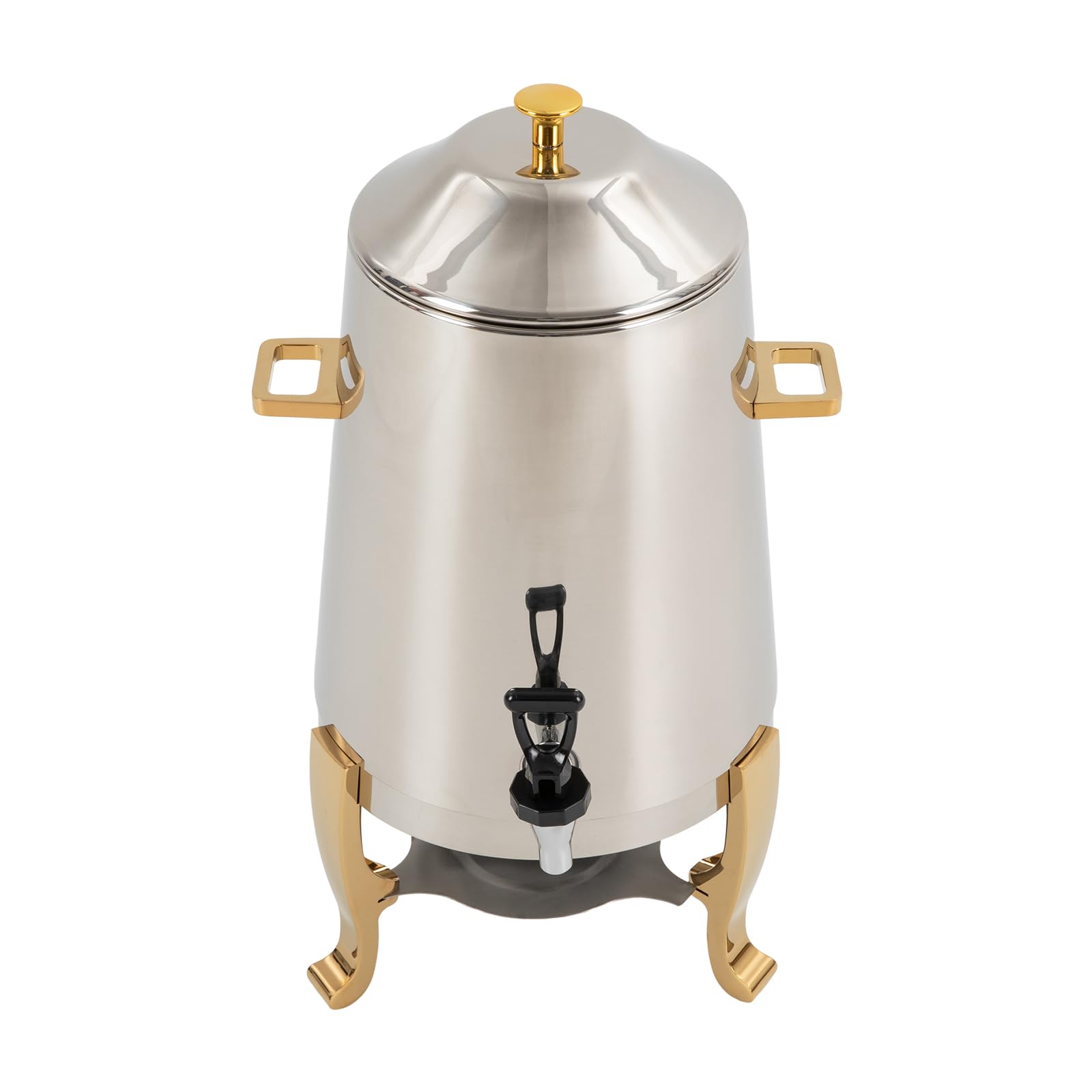 3.4 Gallon Stainless Steel Hot Beverage Drink Dispenser Can, Electric Coffee Urn with Fuel Holder 2-Way Continuous Heating, Tea Water Coffee Chafer Urn with Spigot for Parties Buffet Catering