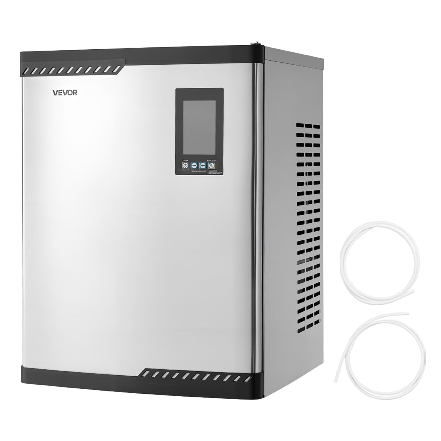 VEVOR Commercial Ice Maker Machine - Head, 300 Lbs/Day Stainless Steel Ice Machine with Scheduled Ice-Making, Self-Cleaning, Adjustable Thickness, Ideal for Restaurant Bar Cafe Hotel - Head Only