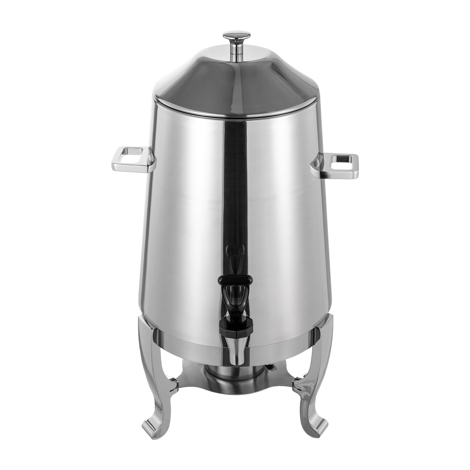 3.4 Gallon Stainless Steel Hot Beverage Drink Dispenser Can, Electric Coffee Urn with Fuel Holder 2-Way Continuous Heating, Tea Water Coffee Chafer Urn with Spigot for Parties Buffet Catering