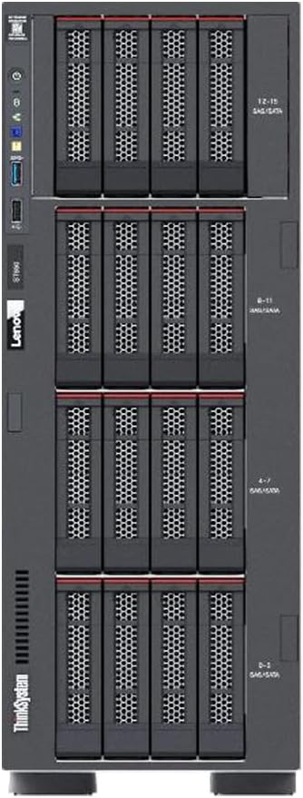 Lenovo ThinkSystem ST650 Tower Server Bundle with 2 x Intel Xeon Silver 4309Y, 128GB DDR4, 2TB SSD, 24TB HDD, RAID, Matrox G200 Graphics, Windows Server 2019 (Renewed)