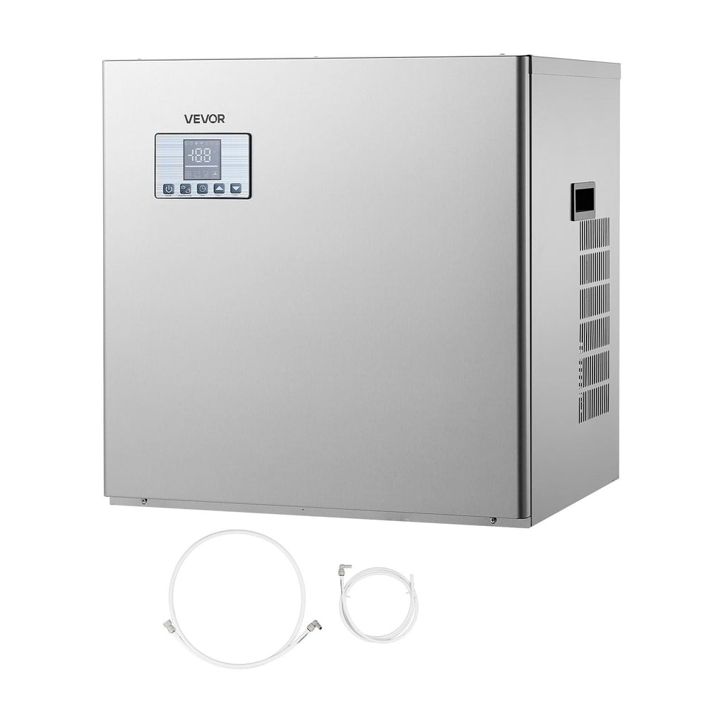 VEVOR Commercial Ice Maker Machine - Head, 300 Lbs/Day Stainless Steel Ice Machine with Scheduled Ice-Making, Self-Cleaning, Adjustable Thickness, Ideal for Restaurant Bar Cafe Hotel - Head Only