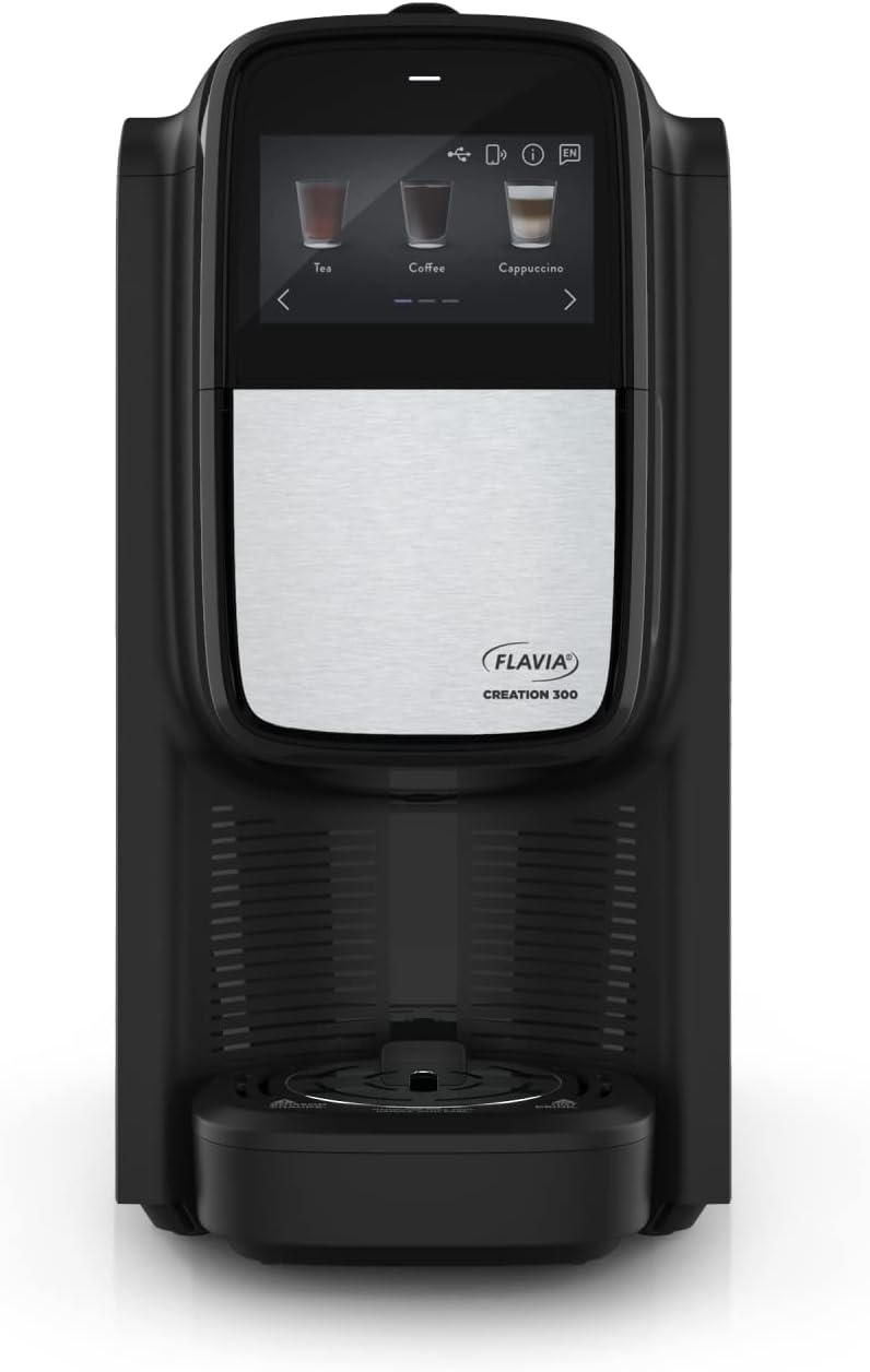 Flavia Creation 300 Brewer, Makes Coffee, Lattes, Tea, and other Hot or Cold Beverages with Single-Serve Freshpacks, Multiple Brew Sizes