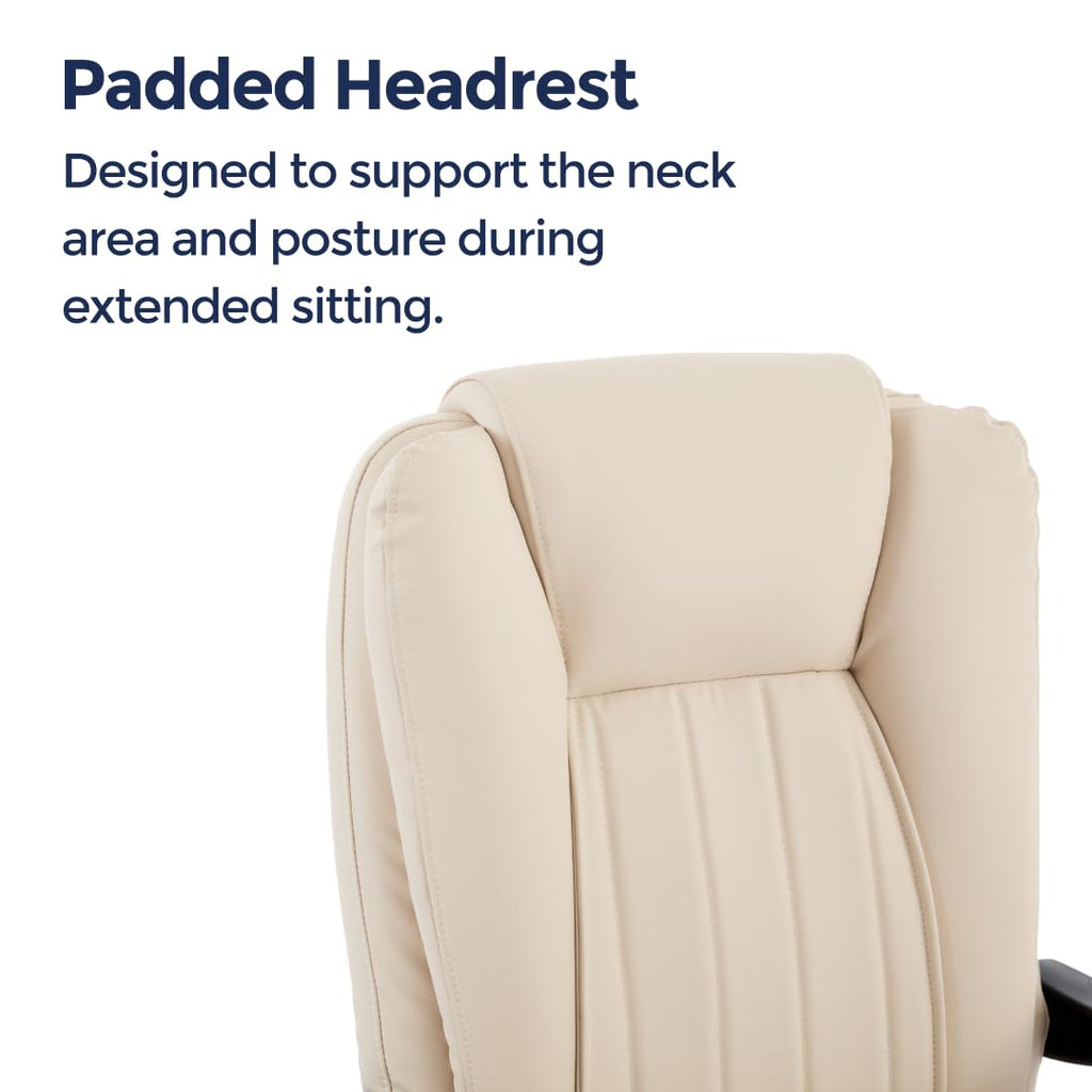Orbis 4-Point Kneading Heated Massage Office Chair with Foot Rest | 500lbs Big & Tall Ergonomic Executive Desk Chair for Heavy People | Reclining Home Office Computer Chair | Leather Caramel