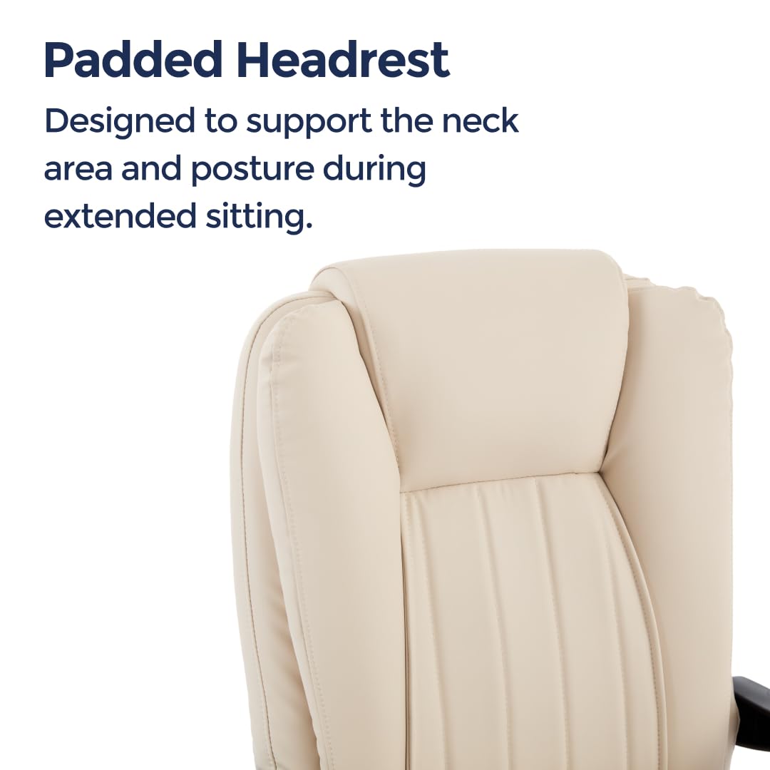 Orbis 4-Point Kneading Heated Massage Office Chair with Foot Rest | 500lbs Big & Tall Ergonomic Executive Desk Chair for Heavy People | Reclining Home Office Computer Chair | Leather Caramel