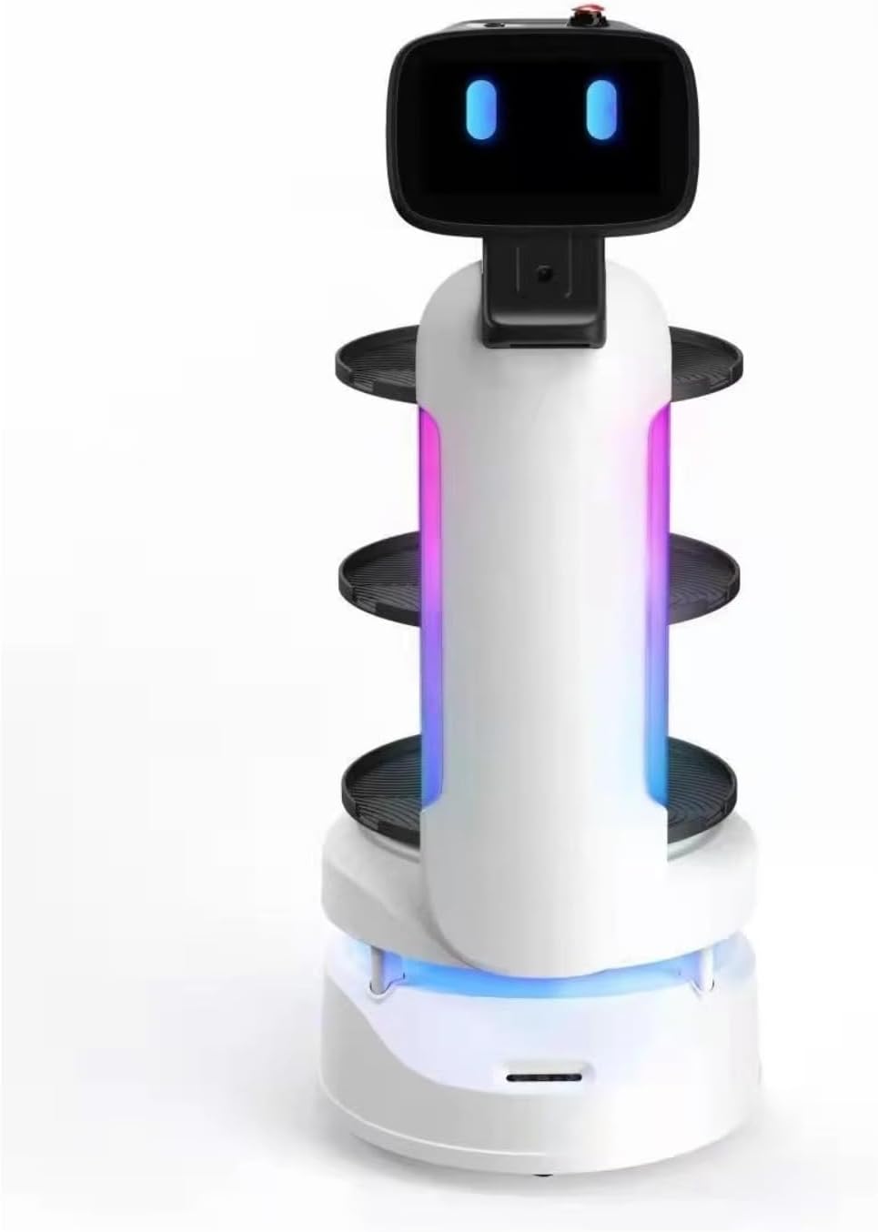 Smart Waiter Robot with 3D Full-View Obstacle Avoidance, Commercial Delivery Robot with Independent Scheduling, Quick Deployment for Restaurant KTV Hotel, Multi-Table Delivery & Recycle Function