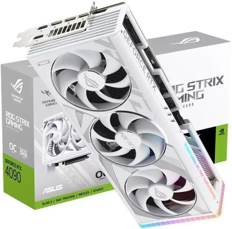 RTX 4090 24GB OC - ROG Strix RTX 4090 OC 24GB Graphics Card (White) Compatible with ASUS Systems