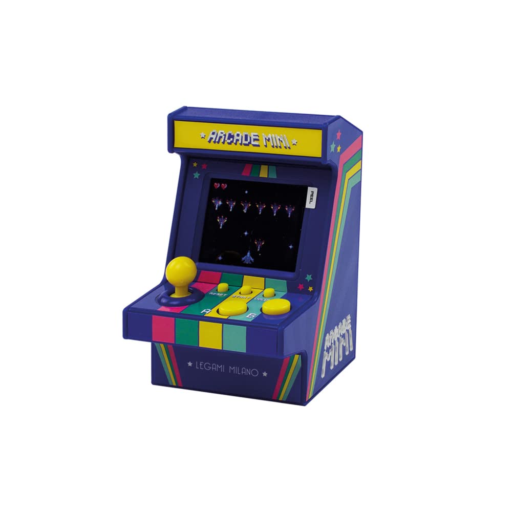 Legami - Mini Arcade Video Game, 152 Games, with Lights and Sounds, Adjustable Volume, in English, 5.7x9.5 cm