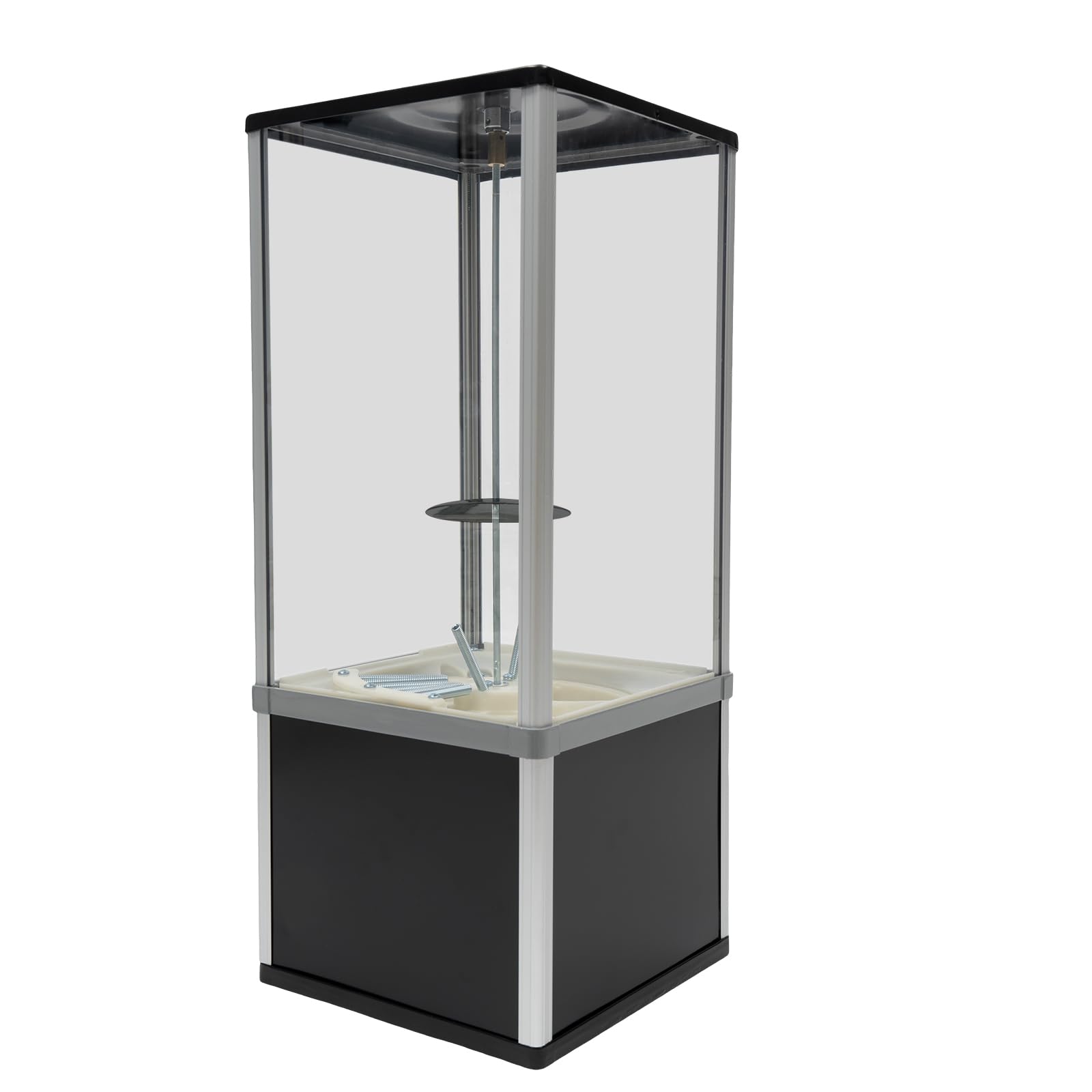 4X 25 Cents Coin Operated Vending Machine, 200pcs 1.77in Toy Capsule Vending Machine Commercial Twister Ball Dispenser 21in Height Rectangle Bubble Gum Machine for Retail Store, Supermarket