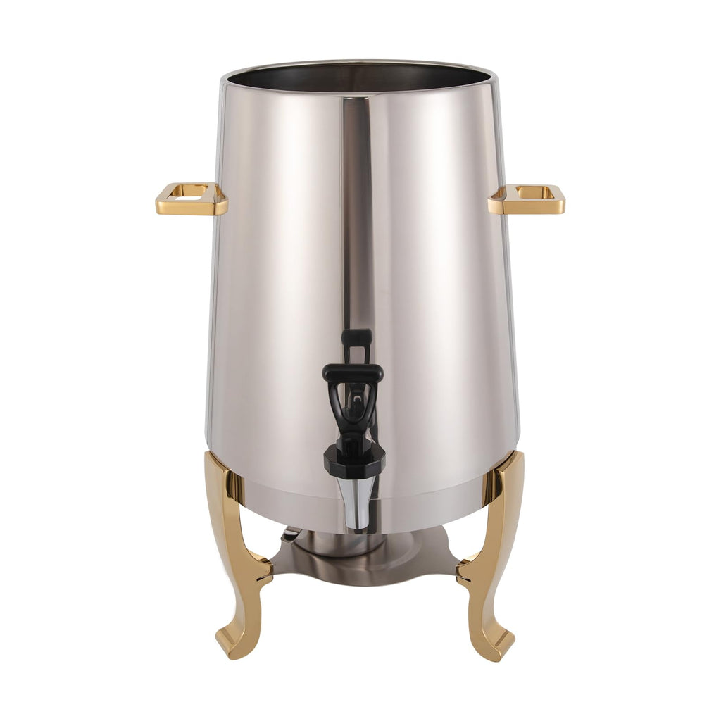 3.4 Gallon Stainless Steel Hot Beverage Drink Dispenser Can, Electric Coffee Urn with Fuel Holder 2-Way Continuous Heating, Tea Water Coffee Chafer Urn with Spigot for Parties Buffet Catering