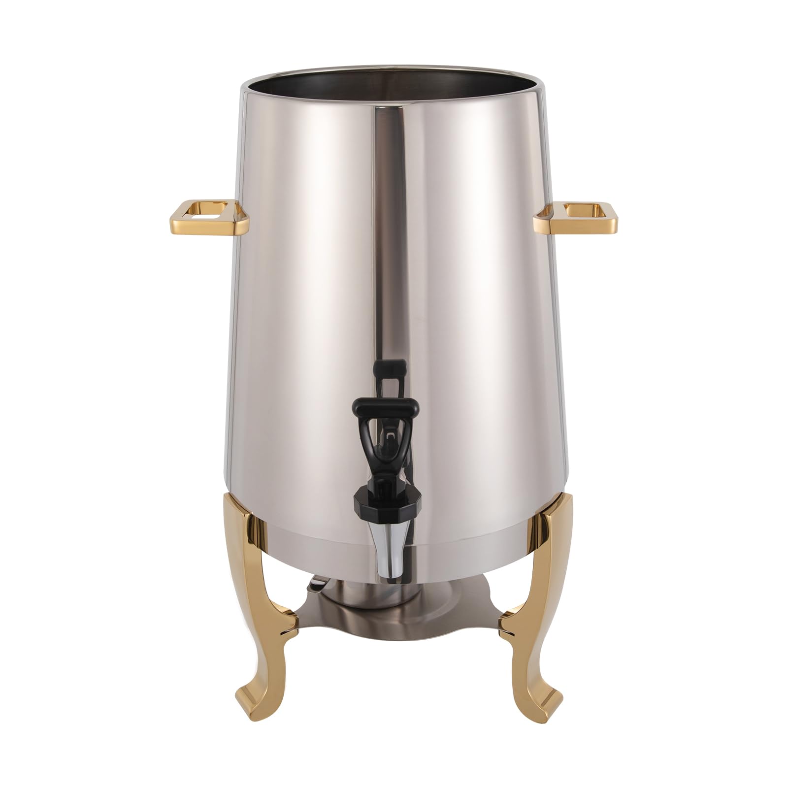3.4 Gallon Stainless Steel Hot Beverage Drink Dispenser Can, Electric Coffee Urn with Fuel Holder 2-Way Continuous Heating, Tea Water Coffee Chafer Urn with Spigot for Parties Buffet Catering