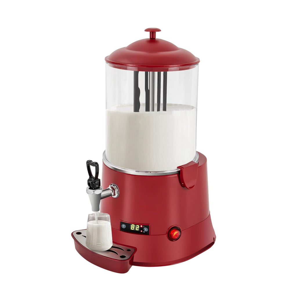Commercial Hot Chocolate Machine Maker and Dispenser 110V 400W 5L(1.32Gal) Electric Hot Chocolate Dispenser Beverage Warmer with LED Display, 86-194°F for Heating Coffee, Milktea, Soy Milk
