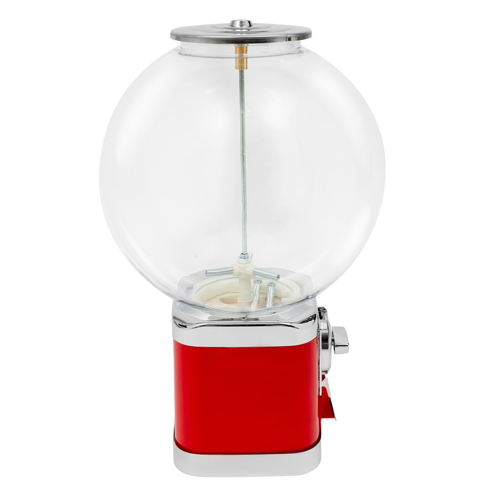 Vending Machine, Big Capsule Vending Candy Gumball Machine, Large Load Capacity Gumball Bank, Gumball Dispenser Commercial Vending Machines for Game Stores Retail Stores Home (Red)