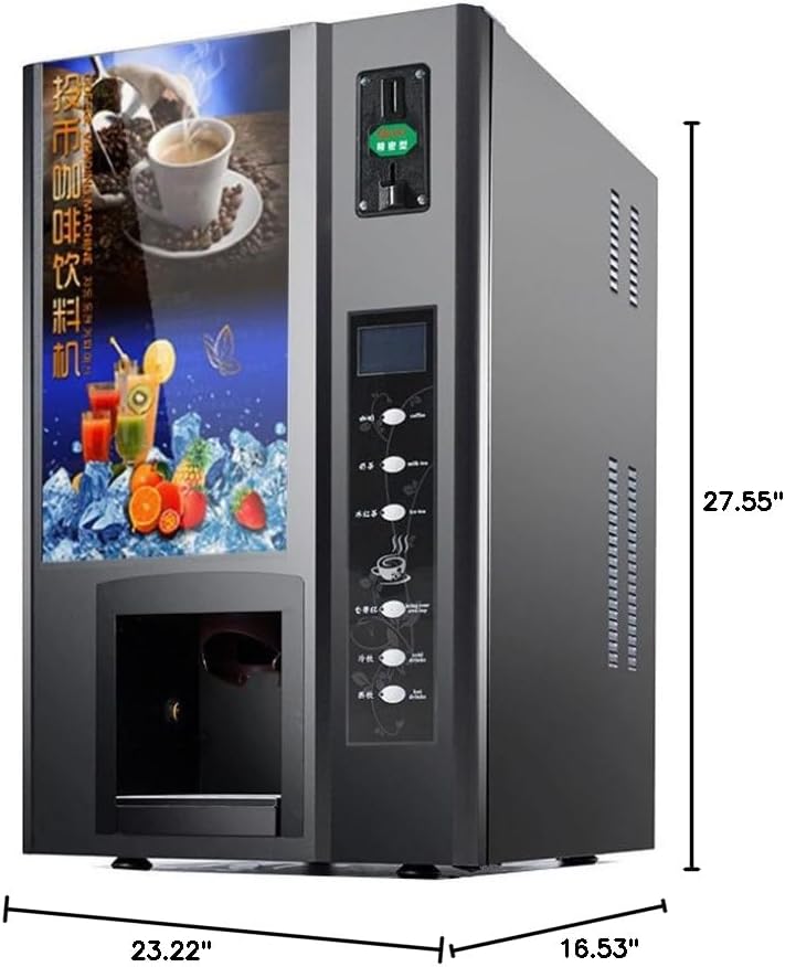 Three beverage brewed coin automatic coffee machine