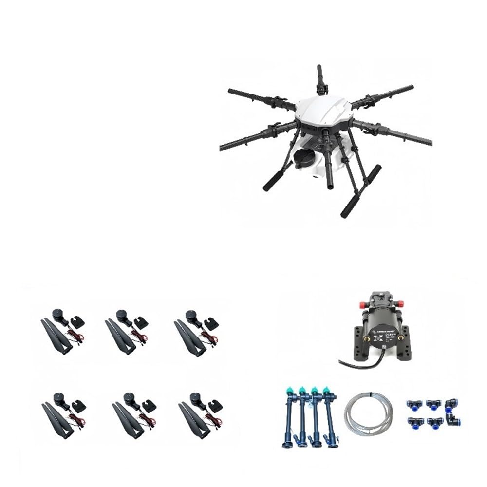 10L 10kg Agricultural Frame Kit Four-axis Folding Quadcopter with Plus Power System Fit for E610P X6 Drone(E610P Blue Frame)