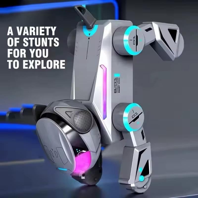 InventoBots Interactive Touch Remote Control Robot Dog Toy, Programmable AI Smart Robotic Puppy, Educational STEM Toy for Kids Ages 3-10 (Black & Grey)