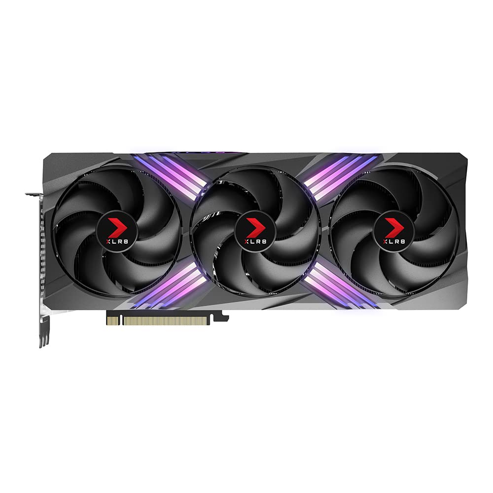 PNY GeForce RTX™ 4090 24GB XLR8 Gaming Verto™ Epic-X RGB™ Triple Fan Graphics Card DLSS 3 (ARGB, 384-bit PCIe 4.0, GDDR6X, Supports 4k, Anti-Sag Bracket, HDMI/DisplayPort)