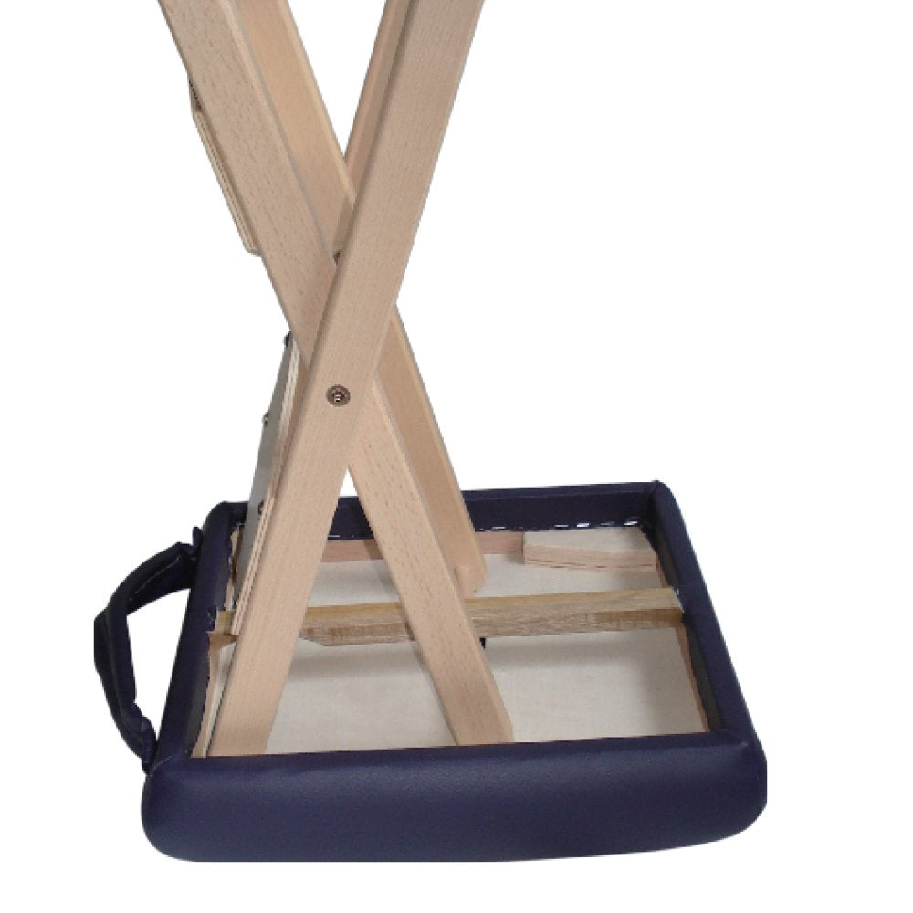 Master Massage Tables Lightweight Wooden Handy Folding Massage Stool, Black