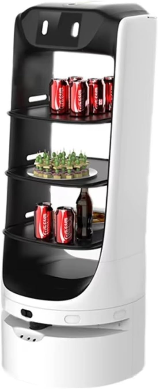 Food Delivery Robot for Restaurants & Hotels – Smart Waiter Robot, Autonomous Indoor Navigation, Large Tray Capacity, Self-Charging, Automatic Obstacle Avoidance, Multi-Coordination