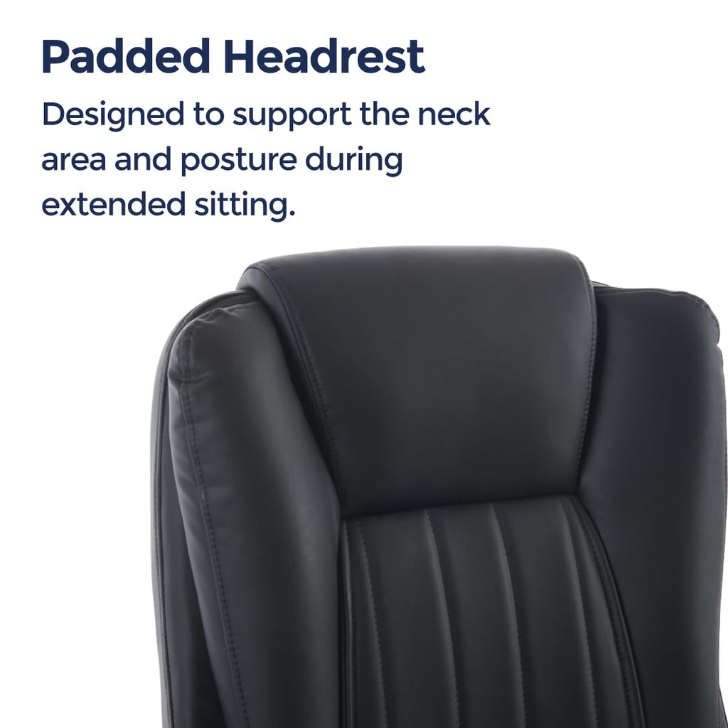 Orbis 4-Point Kneading Heated Massage Office Chair with Foot Rest | 500lbs Big & Tall Ergonomic Executive Desk Chair for Heavy People | Reclining Home Office Computer Chair | Leather Caramel