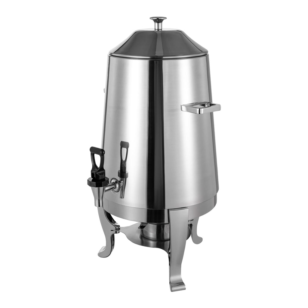 3.4 Gallon Stainless Steel Hot Beverage Drink Dispenser Can, Electric Coffee Urn with Fuel Holder 2-Way Continuous Heating, Tea Water Coffee Chafer Urn with Spigot for Parties Buffet Catering