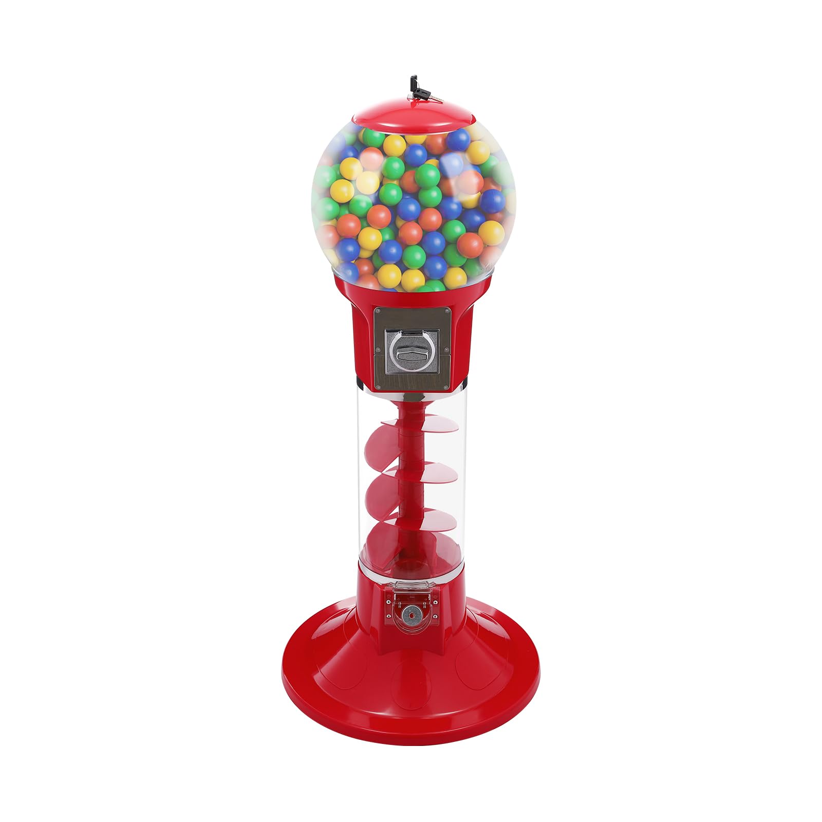 4X 25 Cents Coin Operated Vending Machine, 200pcs 1.77in Toy Capsule Vending Machine Commercial Twister Ball Dispenser 21in Height Rectangle Bubble Gum Machine for Retail Store, Supermarket