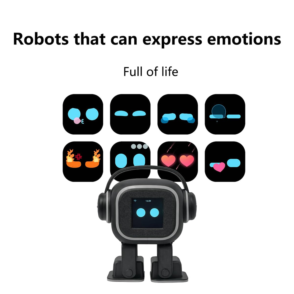AI Chatbot | Emotional Interaction, Singing and Dancing, Emojis, Voice Control, Personalization, Companion, (Black)