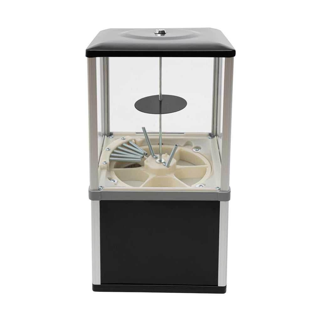 Vending Machine, 25-Cent Coin Operated Capsule Vending Machine Commercial Gumball Machine Big Candy Vending Machine Mini Dispenser Prize Machine for Game Stores, Retail Stores (Red)