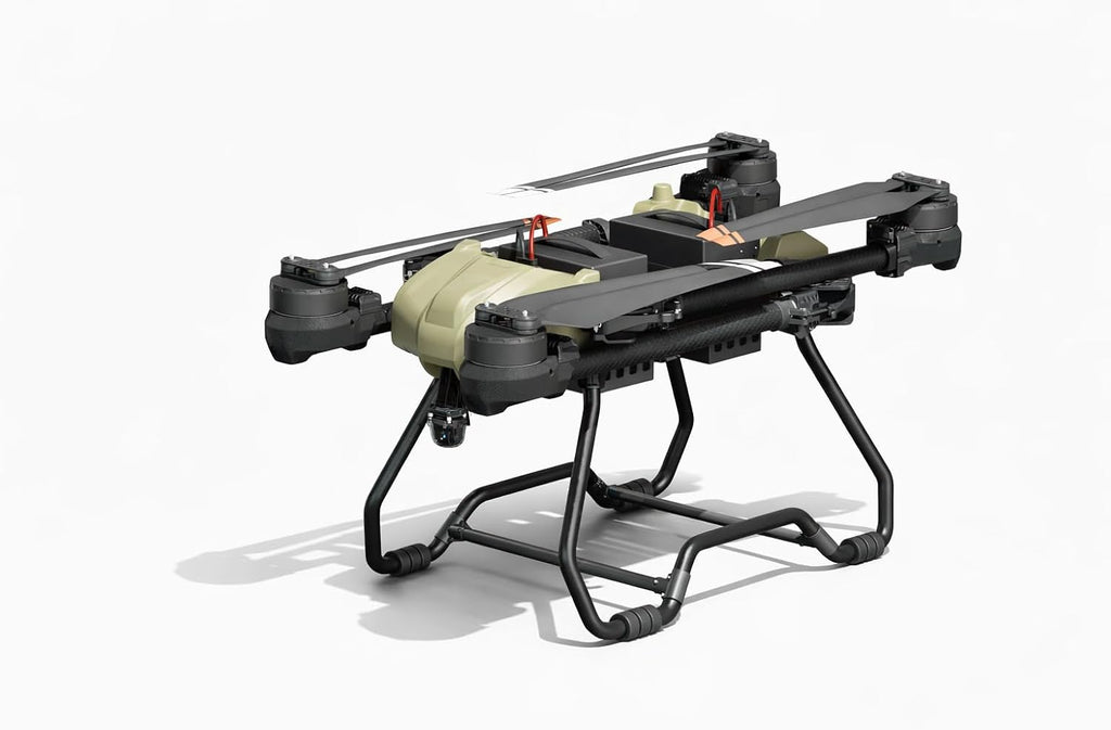 Heavy-Lift Drone up to 110 lb (50kg) Payload, Waterproof, 5 mile (8 Km) Long Range UAV, Take-Off Weight 200 lb (90 kg), Delivery Quadcopter