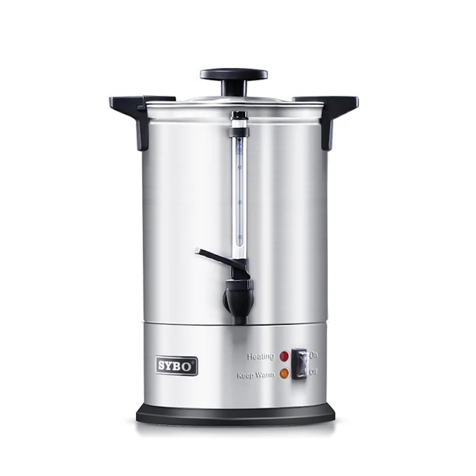 SYBO SR-CP-100B Commercial Grade Stainless Steel Percolate Coffee Maker Hot Water Urn for Catering, 100-Cup 16 L, Metallic