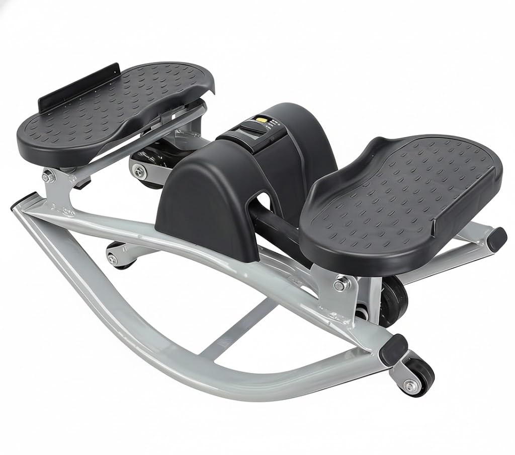 Woodye Lateral Thigh Trainer & Ski Simulator - U-Shaped Side Stepper for Home Workout, Quiet Glide Sculpting Machine for Glutes & Inner Thighs, Resistance Bands & Mat Included