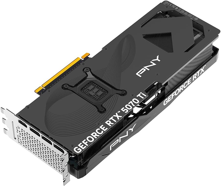 PNY NVIDIA GeForce RTX™ 5070 Ti OC Triple-Fan Graphics Card | 16GB GDDR7, 256-bit, Boost Speed: 2572 MHz, PCIe® 5.0, HDMI®/DP 2.1, 2.98-Slot, NVIDIA Blackwell Architecture, DLSS 4.5