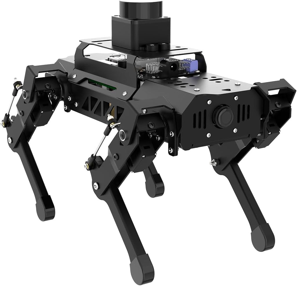 PuppyPi Robot Dog with ChatGPT Large AI Models AI Embodied Intelligence ROS Robotic Dog Vision Scene Voice Understanding SLAM Mapping Navigation Bionic Quadruped Robot, Pro Kit & RaspberryPi5 8GB
