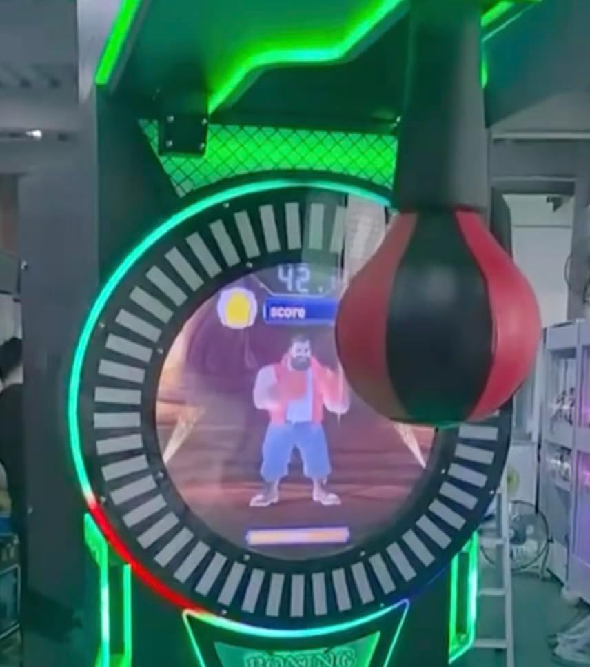 CREATIVE ARCADES Face-Off Live™ Real-Time Boxing Arcade Machine | Full Size Boxing Arcade with wi-fi connectivity and Live Video Interaction