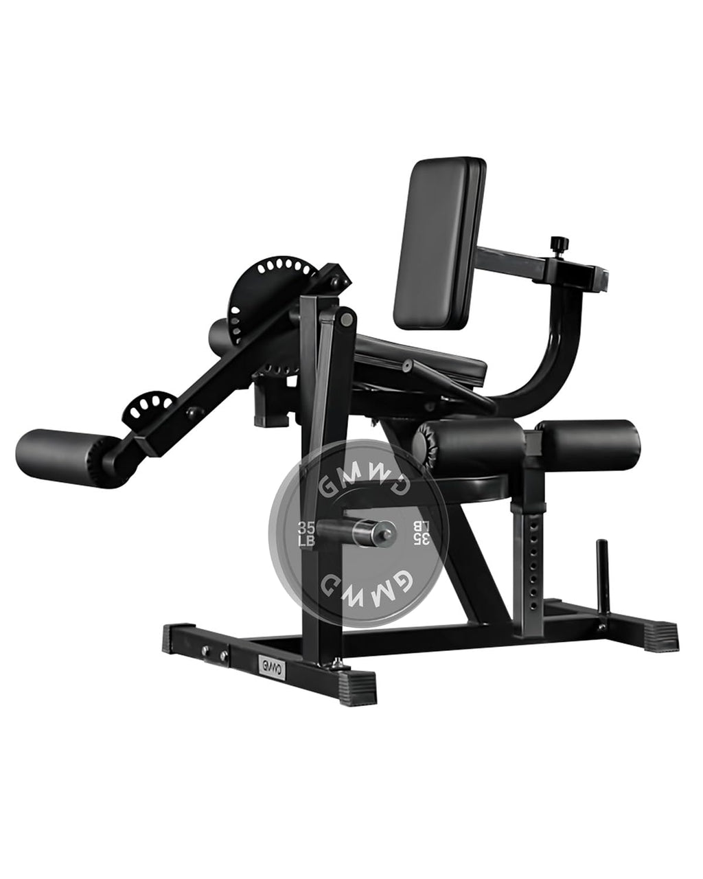 GMWD Leg Extension and Curl Machine, Lower Body Special Leg Machine, Adjustable Leg Exercise Bench with Plate Loaded, Leg Rotary Extension for Thigh, Home Gym Weight Machine