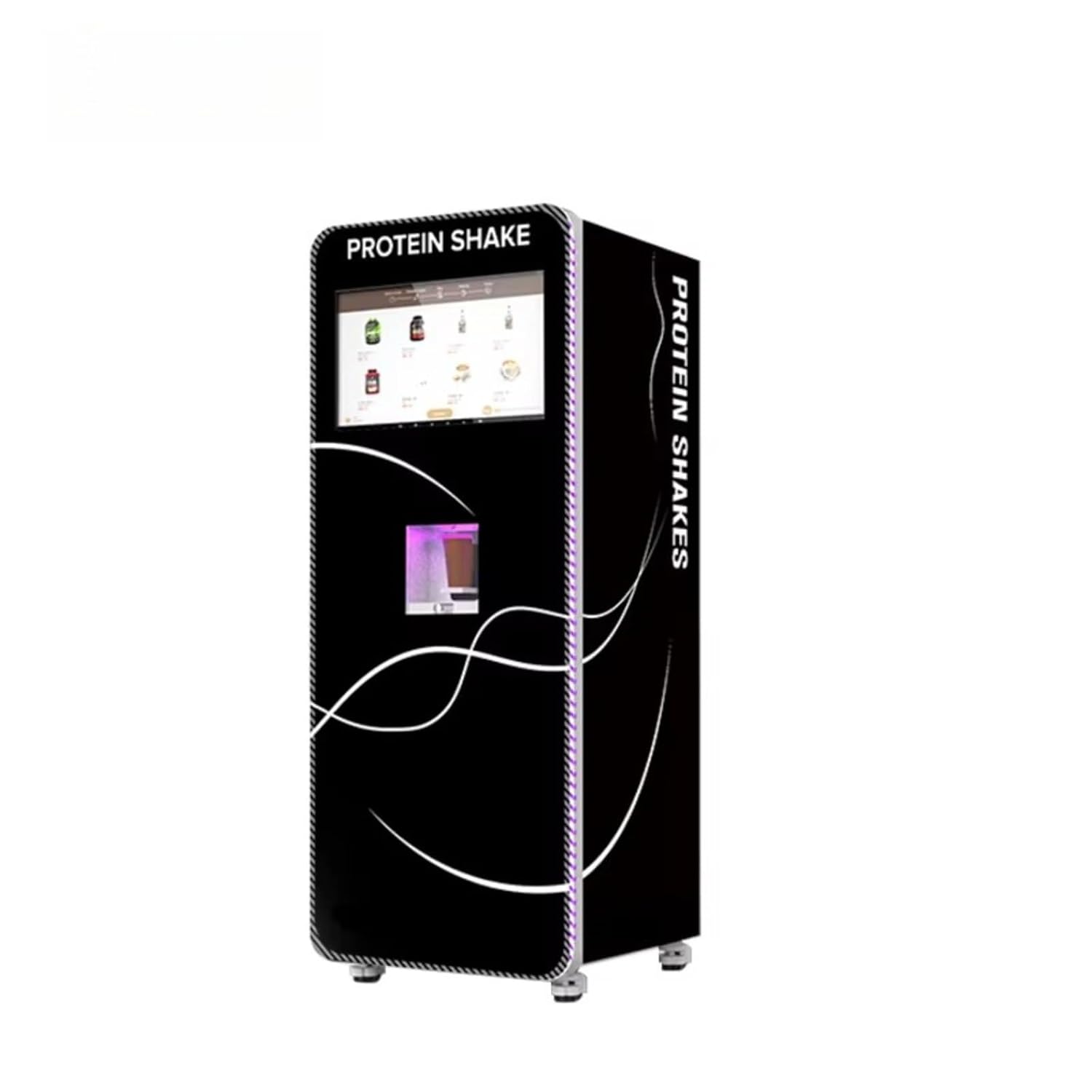 Protein Shake Vending Machine, Automatic Protein Drink Maker with Multiple Flavors, Commercial Self Serve Touchscreen Dispenser for Gym Health Club Office