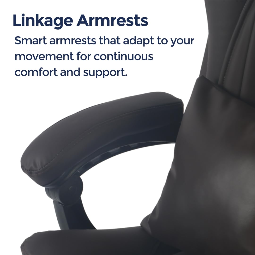 Orbis 4-Point Kneading Heated Massage Office Chair with Foot Rest | 500lbs Big & Tall Ergonomic Executive Desk Chair for Heavy People | Reclining Home Office Computer Chair | Leather Caramel