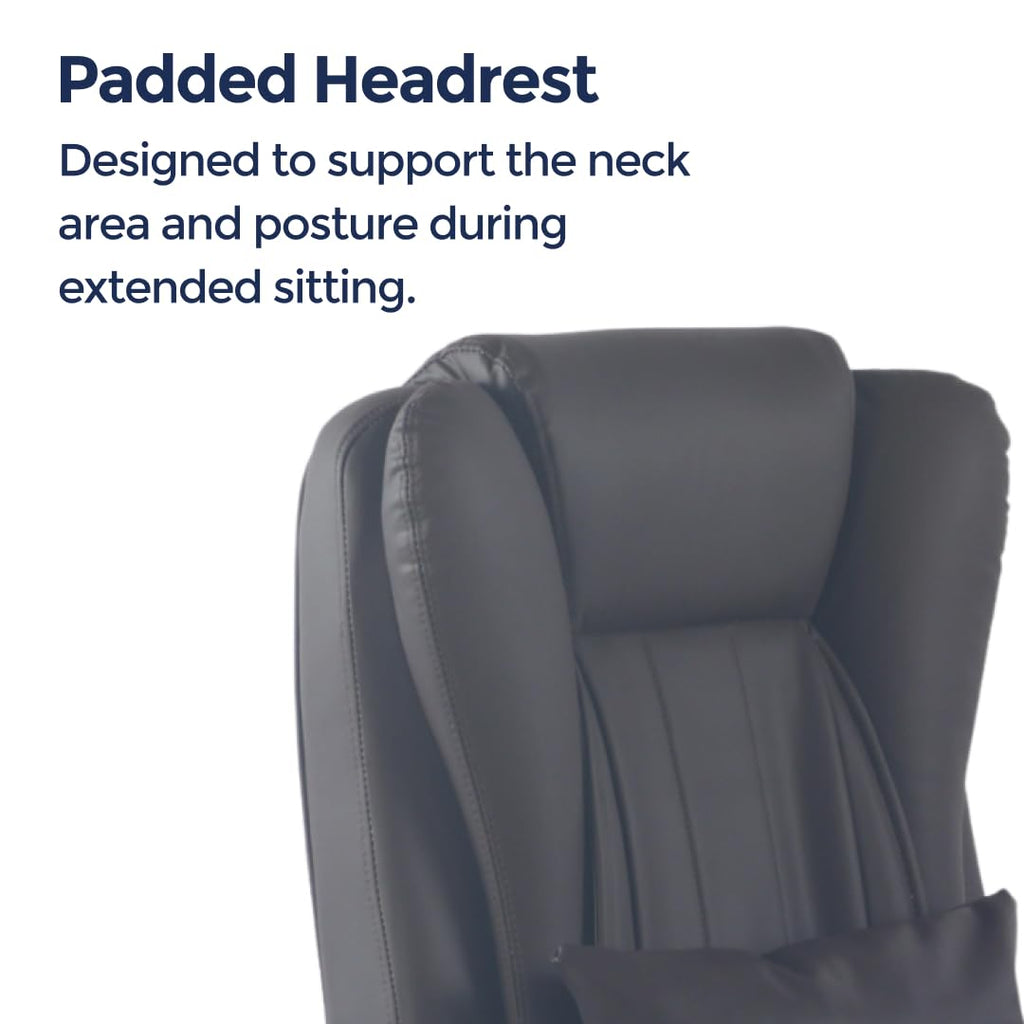 Orbis 4-Point Kneading Heated Massage Office Chair with Foot Rest | 500lbs Big & Tall Ergonomic Executive Desk Chair for Heavy People | Reclining Home Office Computer Chair | Leather Caramel