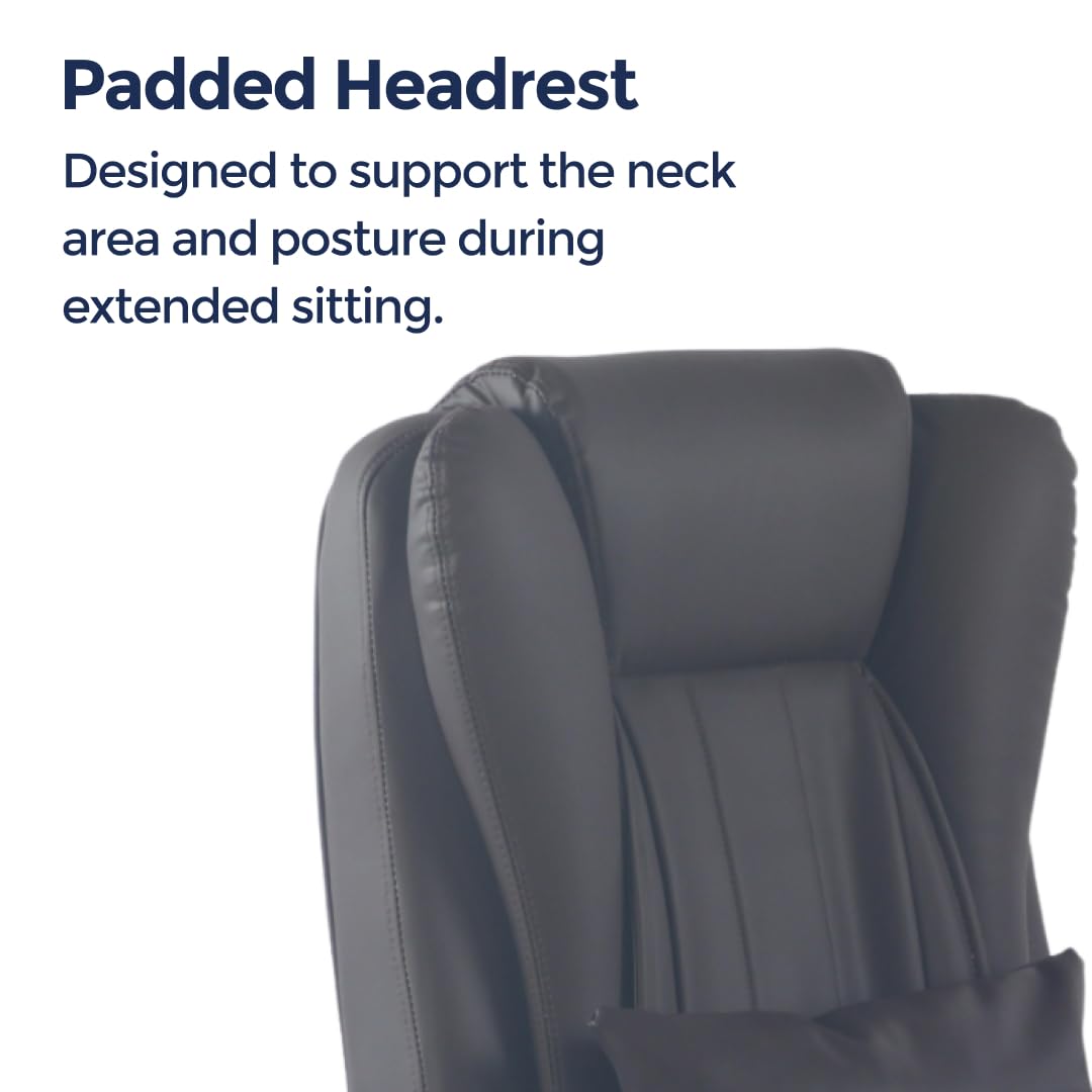 Orbis 4-Point Kneading Heated Massage Office Chair with Foot Rest | 500lbs Big & Tall Ergonomic Executive Desk Chair for Heavy People | Reclining Home Office Computer Chair | Leather Caramel